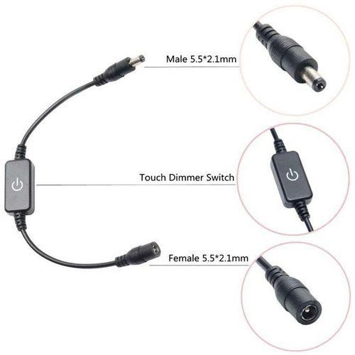 LED Monochrome Contact Switch Controller Online Stepless Dimmer Controller DC1224V 3A Contact Dimmer Black