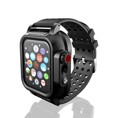 Ip68 Waterproof Case For Iwatch4 44mm 40mm Shockproof Bumper Pc Watch Caserubber Watch Band Strap For Iwatch3 38mm 42mm
