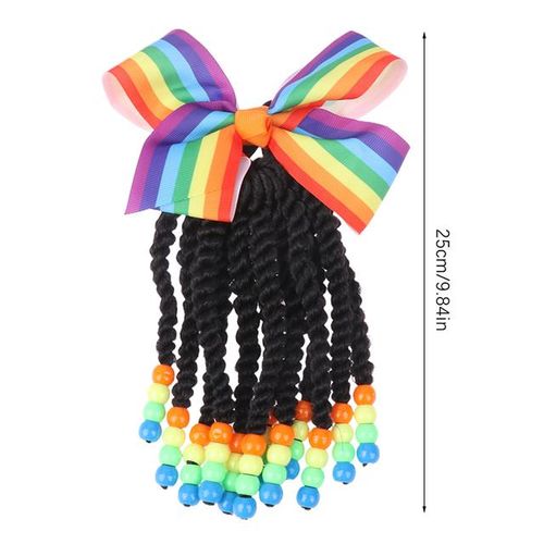 Braided Hair Extensions Synthetic Ponytail Braids Wigs DIY Women Womens Beaded Wigs Bows Children'S Hair Extensions