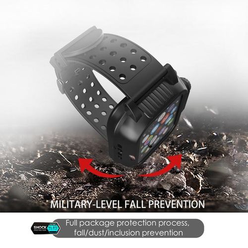 Ip68 Waterproof Case For Iwatch4 44mm 40mm Shockproof Bumper Pc Watch Caserubber Watch Band Strap For Iwatch3 38mm 42mm