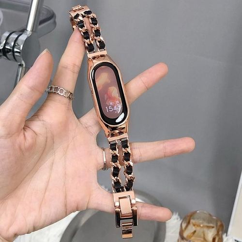 Luxury Strap For Mi Band 8 7 6 5 Premium Woman Replacement Metal Wrist Straps For Miband 4 3 Watchband Correa