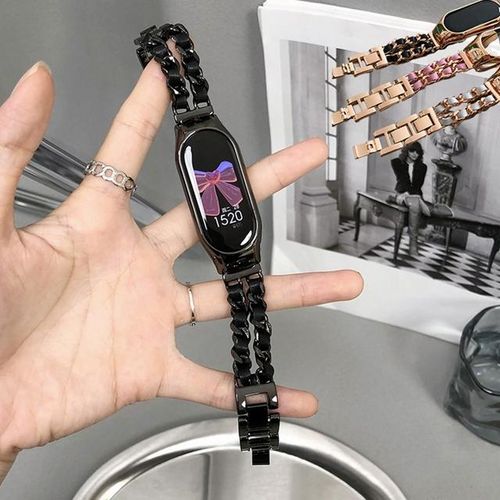 Luxury Strap For Mi Band 8 7 6 5 Premium Woman Replacement Metal Wrist Straps For Miband 4 3 Watchband Correa