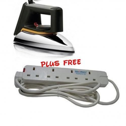 Electric Non Stick Sole Premium Quality Dry Iron Box Plus Extension