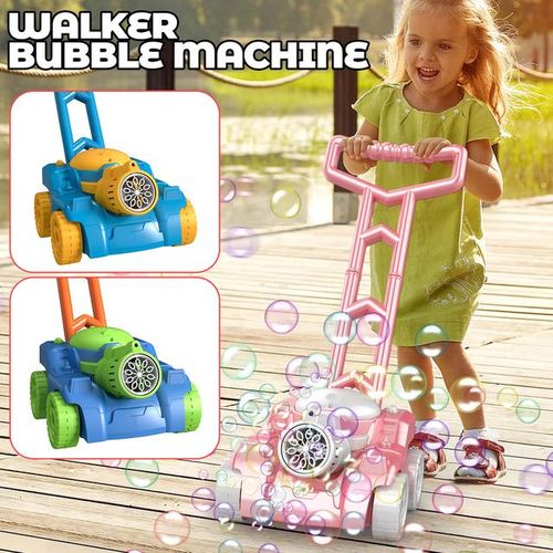 Automatic Soap Bubble Machine Stroller Walker Toys for Toddler Electric Bubble Maker Summer Outdoor Toys for Kids