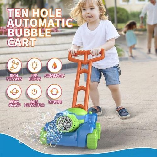 Automatic Soap Bubble Machine Stroller Walker Toys for Toddler Electric Bubble Maker Summer Outdoor Toys for Kids