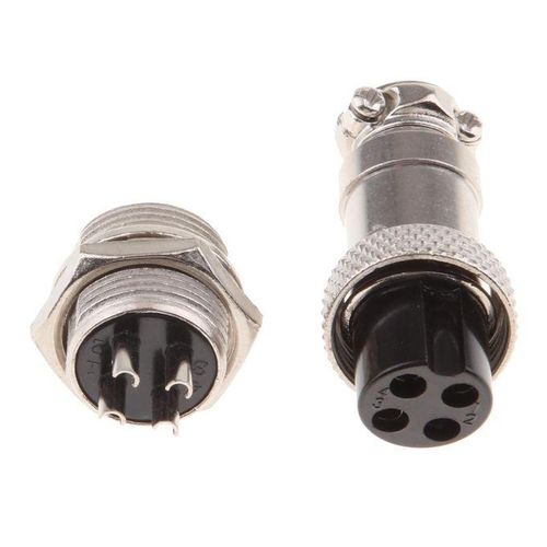 GX16 4-Pin Aviation Pug Male And Female Panel Metal Connector Socket