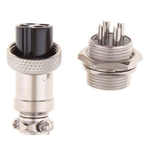 GX16 4-Pin Aviation Pug Male And Female Panel Metal Connector Socket