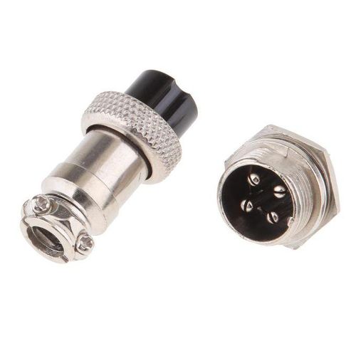 GX16 4-Pin Aviation Pug Male And Female Panel Metal Connector Socket