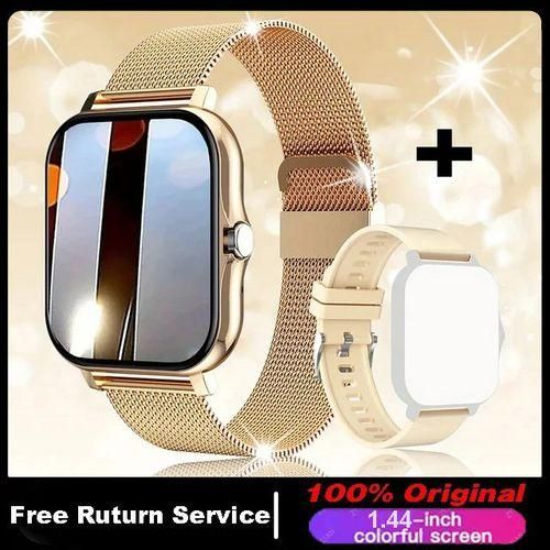 2024 Women Smart Watch Men Full Touch Screen Heart Rate Fitness Tracker Ladies Watch Bluetooth Call Smart Clock for Android IOS