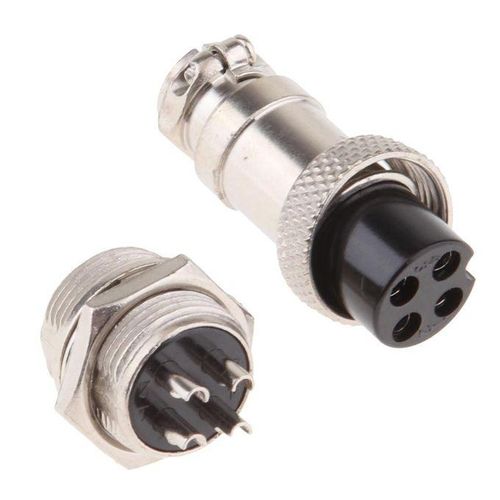 GX16 4-Pin Aviation Pug Male And Female Panel Metal Connector Socket