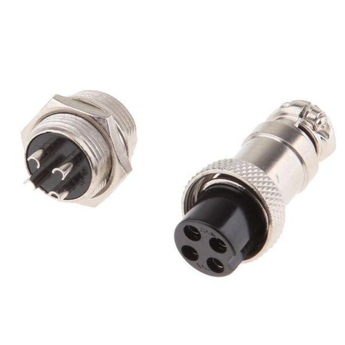 GX16 4-Pin Aviation Pug Male And Female Panel Metal Connector Socket