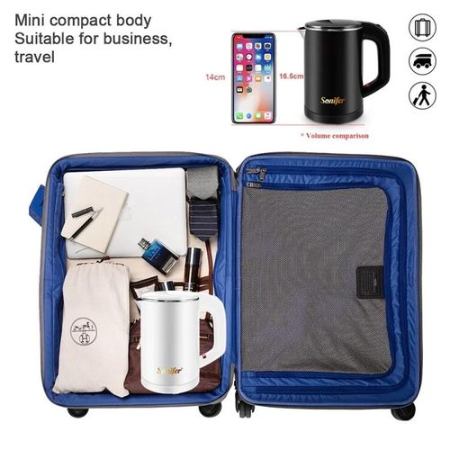 Sonifer Mini Travel Electric Kettle Of 0.6 Liters-Black/White