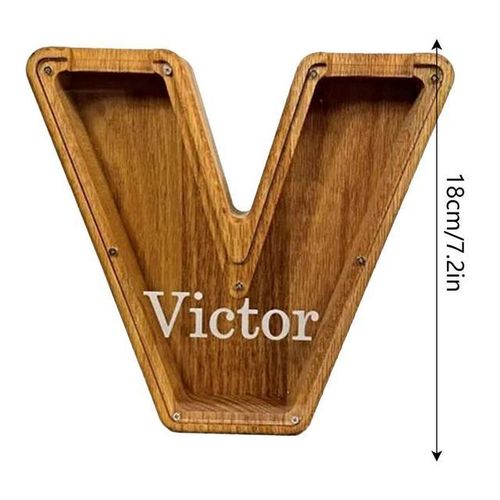 Savings Bank For Adults Large Wooden Letter Bank DIY Clear Money Bank Transparent Saving Money Box Christmas Birthday