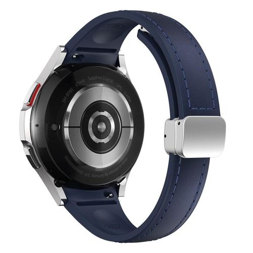 Genuine Leather+silicone Strap for Samsung Galaxy Watch 7 6 4 Classic 40mm 44mm 47mm Slim bracelet Galaxy Watch 5 Pro 45mm Strap