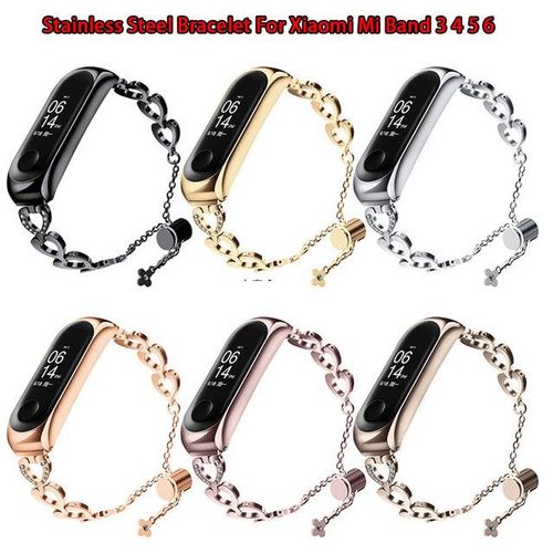 Strap For Mi Band 3 4 5 6 Stainless Steel Smartwatch Adjustable Watchband Bracelet Wrist Band Accessories