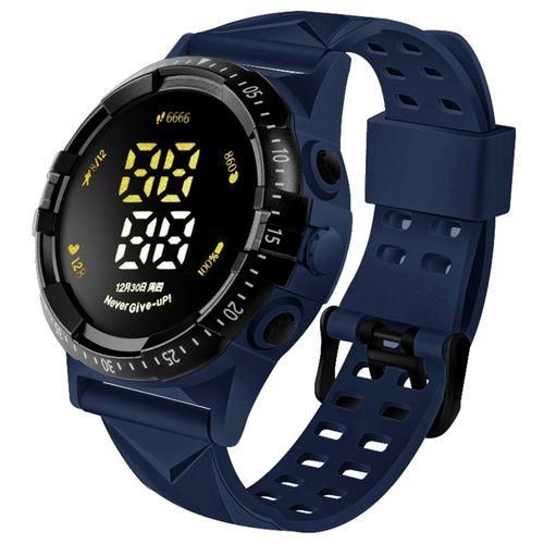 Kids Sport Watch led large screen breathable hole-dark blue