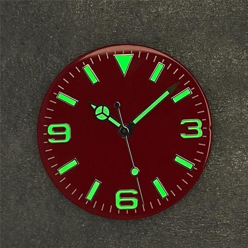 Green Luminous Number 369 Dial 28.5mm Submarine Watch Hands For Nh35/ Nh36/4r/7s Movt Spare Dial Plate Needle