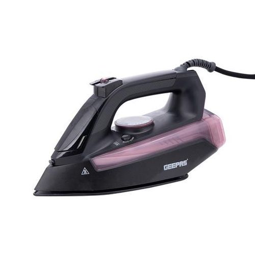 Geepas Powerful Safe Durable Ceramic Steam Iron with Temperature Control & Dry & Steam Function -Multi