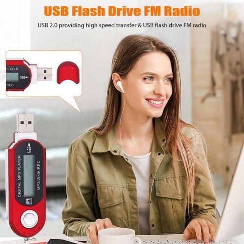8G USB Flash Drive MP3 Player FM Walkman red
