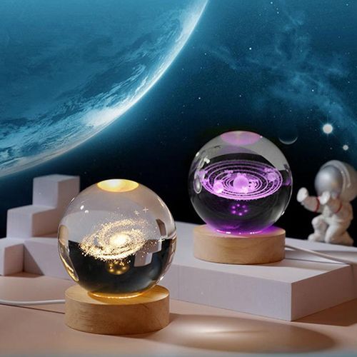 Genetic  Crystal Planet Laser Engraved Solar System