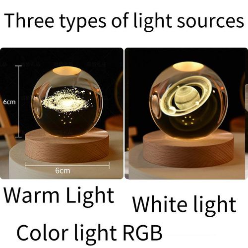 Genetic  Crystal Planet Laser Engraved Solar System