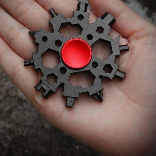 22In1 Snowflake Multitool Carbon Steel Snowflake Standard Multitool, Snowflake Wrench Gifts for Men B