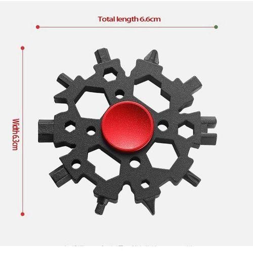 22In1 Snowflake Multitool Carbon Steel Snowflake Standard Multitool, Snowflake Wrench Gifts for Men B