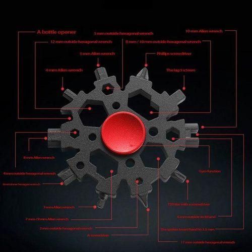 22In1 Snowflake Multitool Carbon Steel Snowflake Standard Multitool, Snowflake Wrench Gifts for Men B