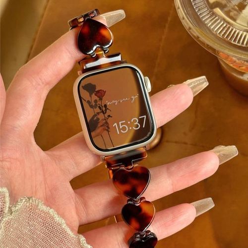 Luxury Love Print Resin Strap For Watch Ultra 49mm Iwatch Series 7 8 6 Se 4 5 3 38/40/41mm 42/44/45mm Band Bracelet