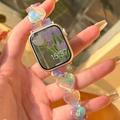 Luxury Love Print Resin Strap For Watch Ultra 49mm Iwatch Series 7 8 6 Se 4 5 3 38/40/41mm 42/44/45mm Band Bracelet