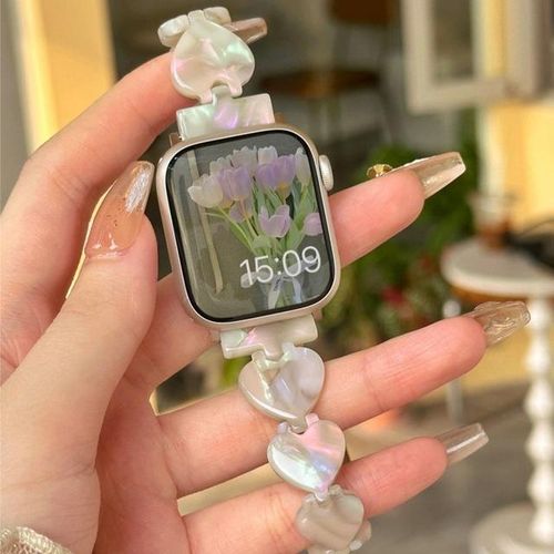 Luxury Love Print Resin Strap For Watch Ultra 49mm Iwatch Series 7 8 6 Se 4 5 3 38/40/41mm 42/44/45mm Band Bracelet