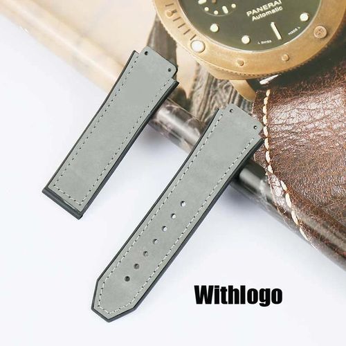 Matte Genuine Leather Strap for Hublot BIG BANG Classic  Men's 19mmX25mm Rubber Sport Bracelet Luxury Watch Accessories