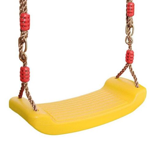 Indoor Outdoor Toys Rainbow Curved Board Swing Chair Garden Swing Kids Hanging Seat Toys with Height Adjustable Ropes