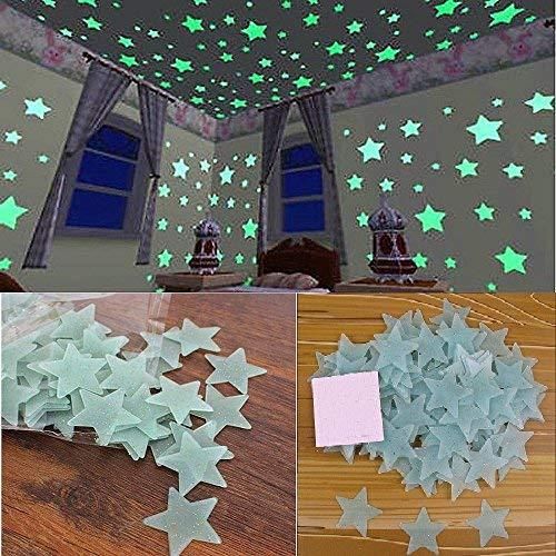 Fluorescent Glow in The Dark Star Wall Stickers