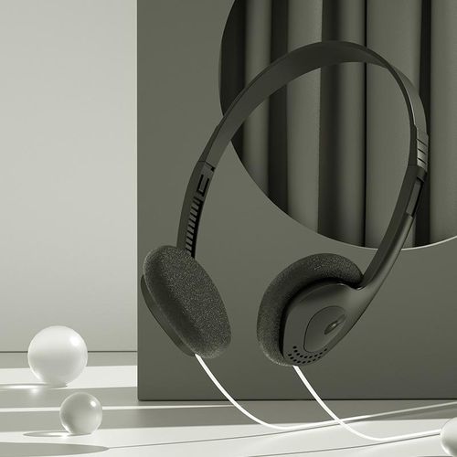 Xiaohong Book Blogger's Same Retro Classic Japanese Style Silver Wired Computer Head-Mounted Earphone Hot Girl Photo Props