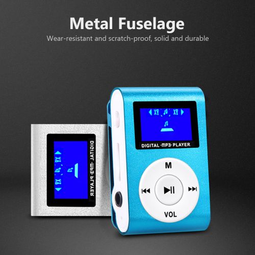 Mini Portable MP3 Music Player Metal Clip-on MP3 Player