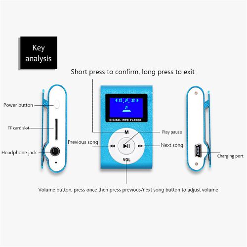 Mini Portable MP3 Music Player Metal Clip-on MP3 Player