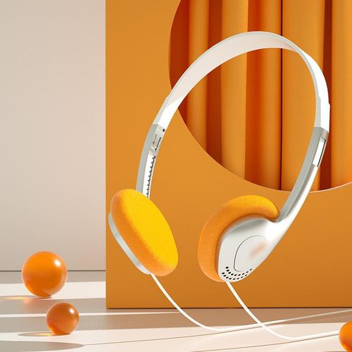Xiaohong Book Blogger's Same Retro Classic Japanese Style Silver Wired Computer Head-Mounted Earphone Hot Girl Photo Props