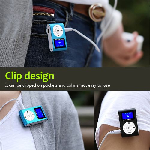 Mini Portable MP3 Music Player Metal Clip-on MP3 Player