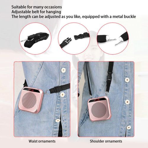 Portable Voice Amplifier Megaphone Speaker Black