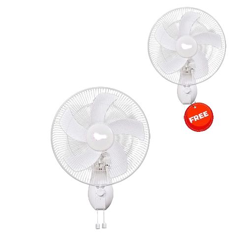 Dolphin Love 16 Inch Buy One Get One Free Wall Fans With A High Performance Motor - White