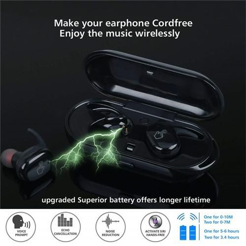 Wireless Touch Sports Earbuds Microphone Music Headphones
