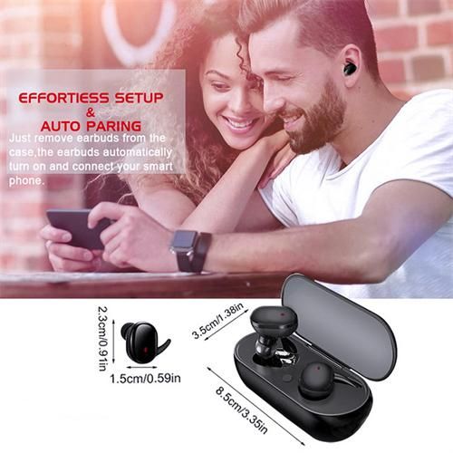 Wireless Touch Sports Earbuds Microphone Music Headphones