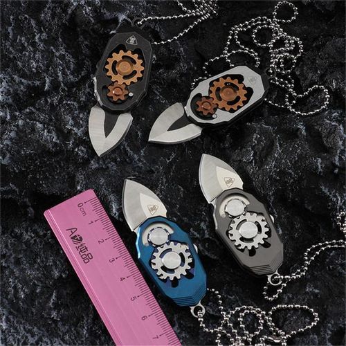 Mini Creative Folding Portable Keychain Bottle Opener Camping Outdoor Multi-function Tool Self-defense