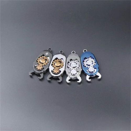 Mini Creative Folding Portable Keychain Bottle Opener Camping Outdoor Multi-function Tool Self-defense