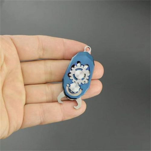Mini Creative Folding Portable Keychain Bottle Opener Camping Outdoor Multi-function Tool Self-defense