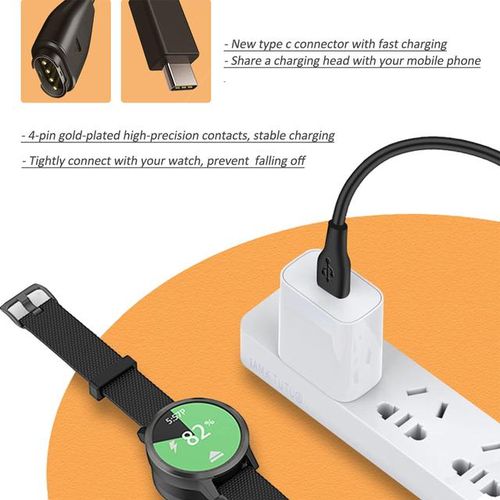 Garmin Watch Charging Cable 3ft Usb Type C Charger Data Transfer For Tactix 7/ Fenix 7x 6x 5x/ Forerunner 935 Venu 2 Plus