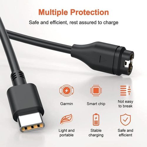Garmin Watch Charging Cable 3ft Usb Type C Charger Data Transfer For Tactix 7/ Fenix 7x 6x 5x/ Forerunner 935 Venu 2 Plus
