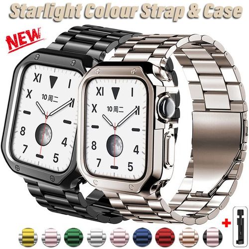 Metal Straptpu Case For Watch 8 7 41 45mm 40 44mm Cover Correa Bracelet For Iwatch 8 7 6 Se 5 4 3 2 Ultra 42mm 38mm Band