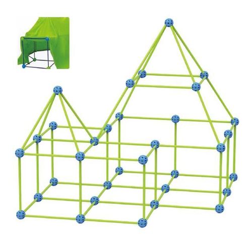 Children's Luminous Castle House Tent Toy DIY Patchwork Beads Fort Building Kit Luminous Upgrade Factory shop